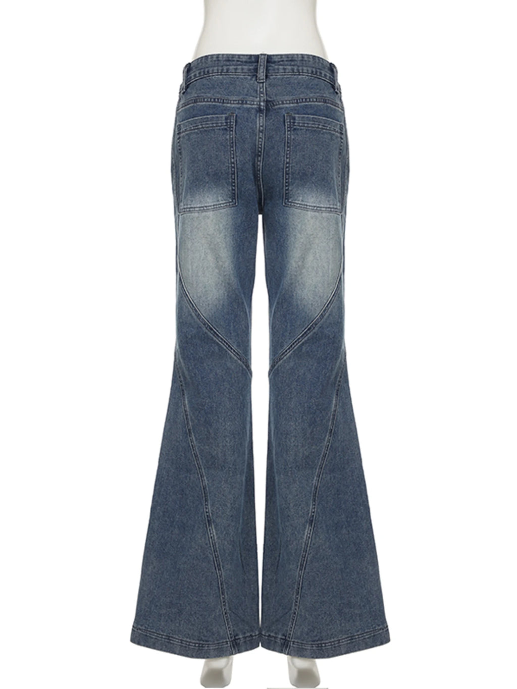 IAMSURE Y2K Casual Slim Pockets Jeans Flare Pants Basic Low Waisted Boot Cut Pants Women 2025 Spring Autumn Streetwear Ladies