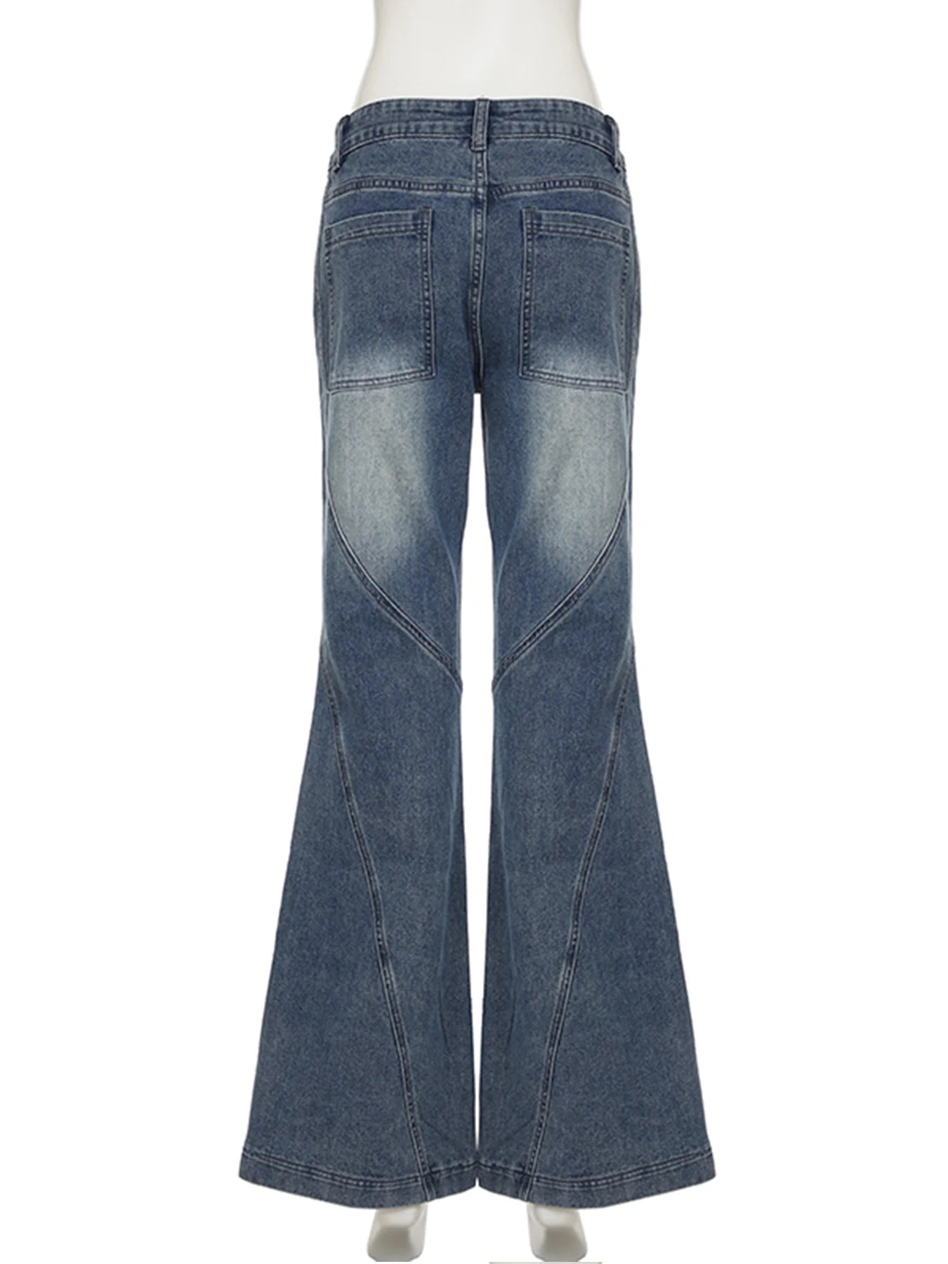 IAMSURE Y2K Casual Slim Pockets Jeans Flare Pants Basic Low Waisted Boot Cut Pants Women 2025 Spring Autumn Streetwear Ladies