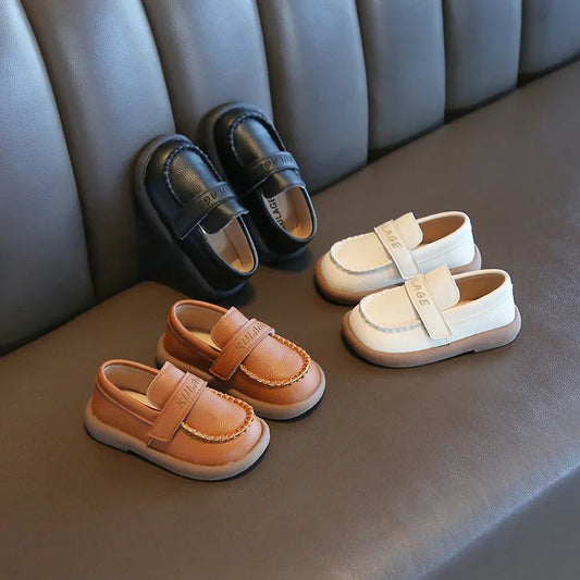 Baby Boys Casual Shoes for Wedding Party Fashion 2025 Spring Autumn Toddlers Kids Leather Shoes Slip-on Loafers Soft Flats New