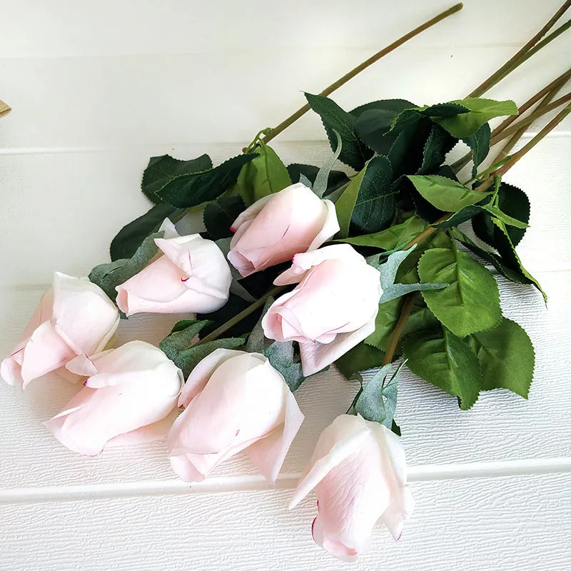 Wedding Decorations 12pcs/Lot Rose Latex Artificial Flowers Floral Silk Real Touch Rose Flowers Home Birthday Party Bouquet