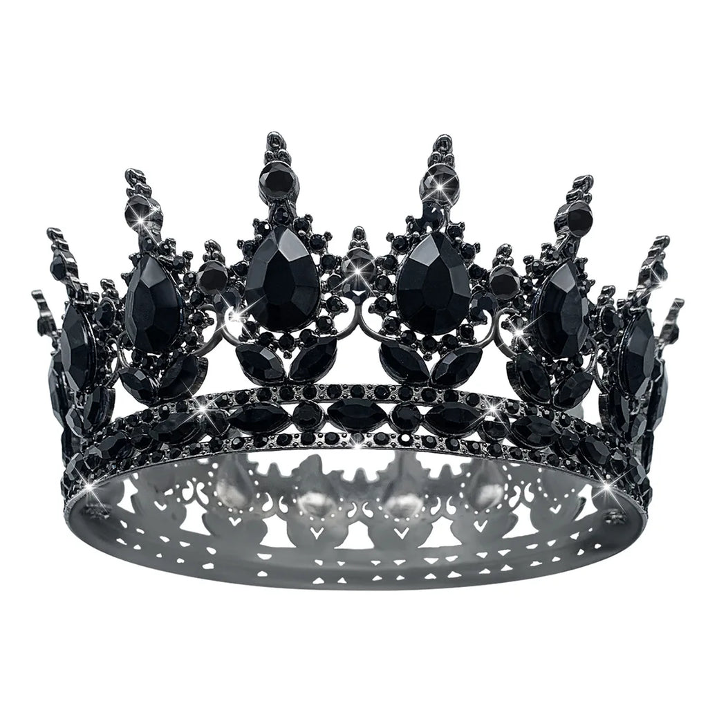 Baroque Crystal Tiaras And Crowns Rhinestone Prom Diadem Headband Crown Bridal Wedding Hair Accessories Jewelry Crown Tiara Gift