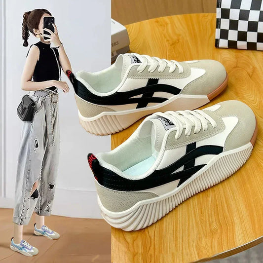Women Sneakers 2025 New Sports Shoes for Women Fashion Comfort Sneakers All-match Thick Sole Lightweight Casual Running Shoes