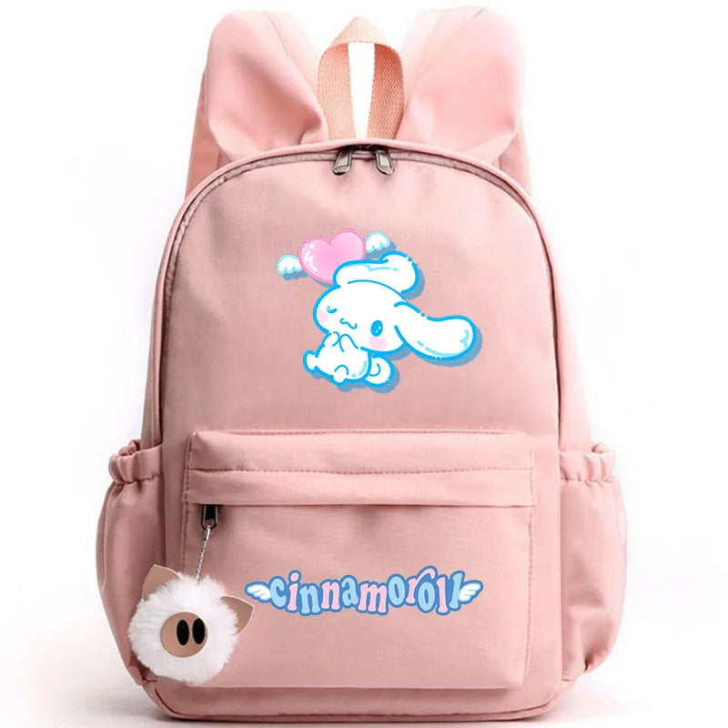 Cinnamoroll School Bags Backpack for Girl Boy Student Teenager Rucksack Women Casual Travel Rabbit Ears Mochila