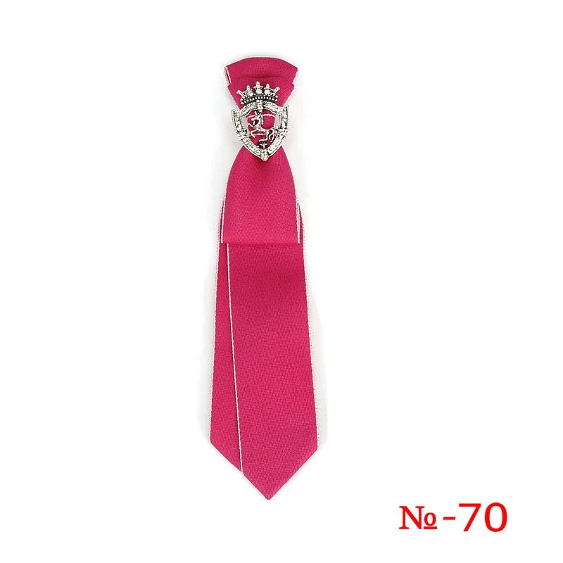 Retro Fabric Ribbon Rhinestone Black Bow Tie Collar Bowkont Cravat School Girl Boys Gifts for Women Clothing Jewelry Accessories