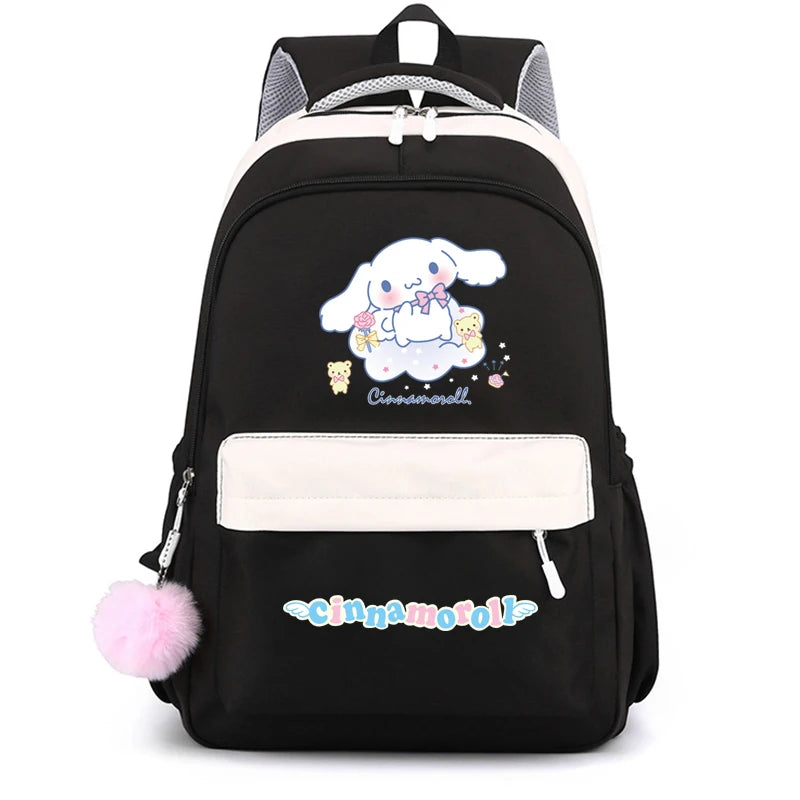 Cinnamoroll Backpack Children Girls Boy Sanrio Schoolbag Kawaii Student Back To School Rucksack Teen Kids Gift Women Travel Bags