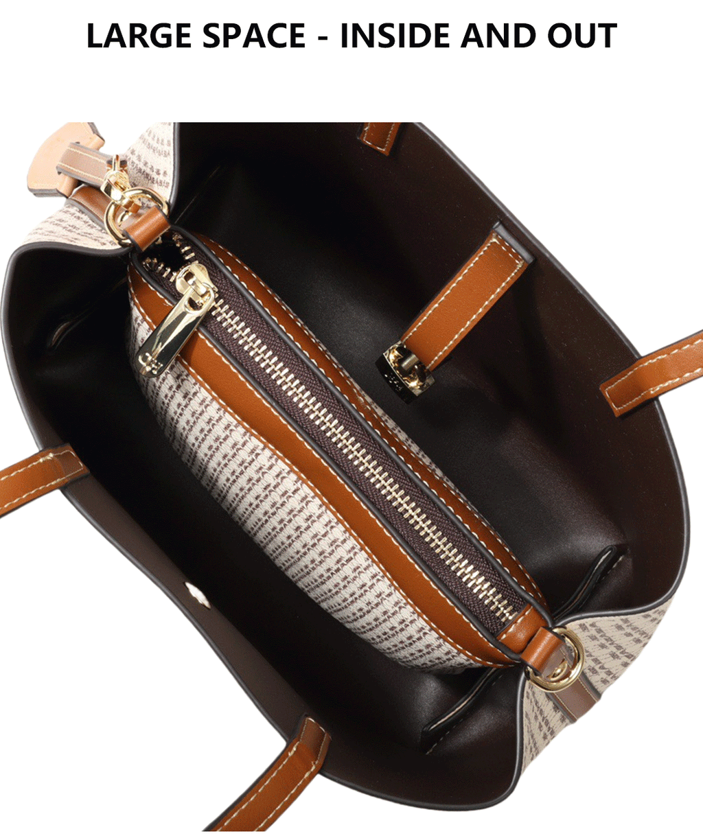 CH Premium Versatile Leather Crossbody Bag Ladies Large Capacity Daily Commuter Tote Bag Letter Print Design Ladies Fashion