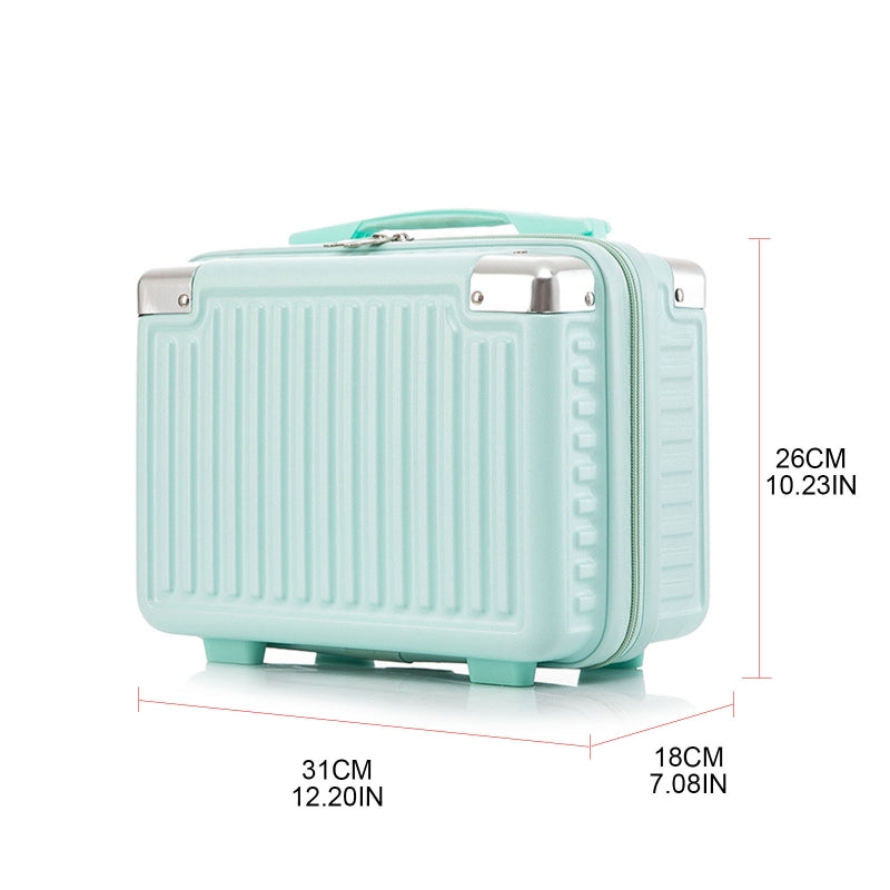 14inch Multifunctional Lady's Cosmetic for Case Travel Hand Luggage Portable Carrying Makeup Bag Suitcase