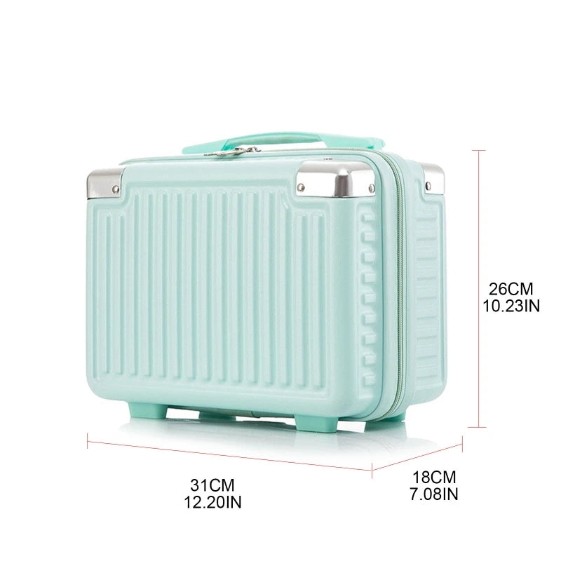 14inch Multifunctional Lady's Cosmetic for Case Travel Hand Luggage Portable Carrying Makeup Bag Suitcase
