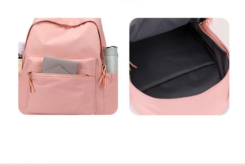 3pcs/Set My Melody Backpack with Lunch Bag for Teenagers Student School Bags Casual Comfortable Travel Set
