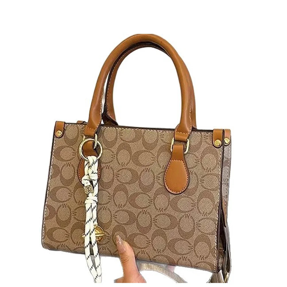 New 2025 Fashion Versatile Women's Bag with Large Capacity and High Quality, Retro Vintage Flower Handheld Tote Bag