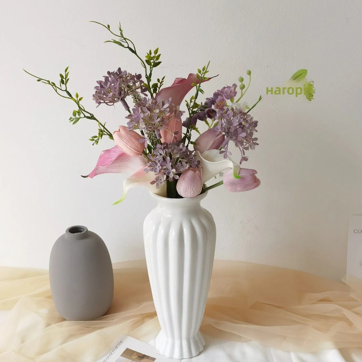 Ins Sle Purple Pink Handheld Flower Bouquet Artificial Flowers Wedding Photoaphy New Bride Home Decoration Arrangement