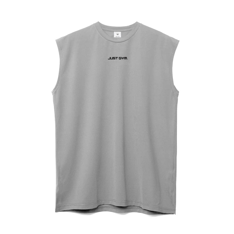 Summer Fashion Fitness Tank Top Men Sports Vest Gym Clothing Bodybuilding Muscle Exercise Running Quick Dry Sleeveless T-Shirt
