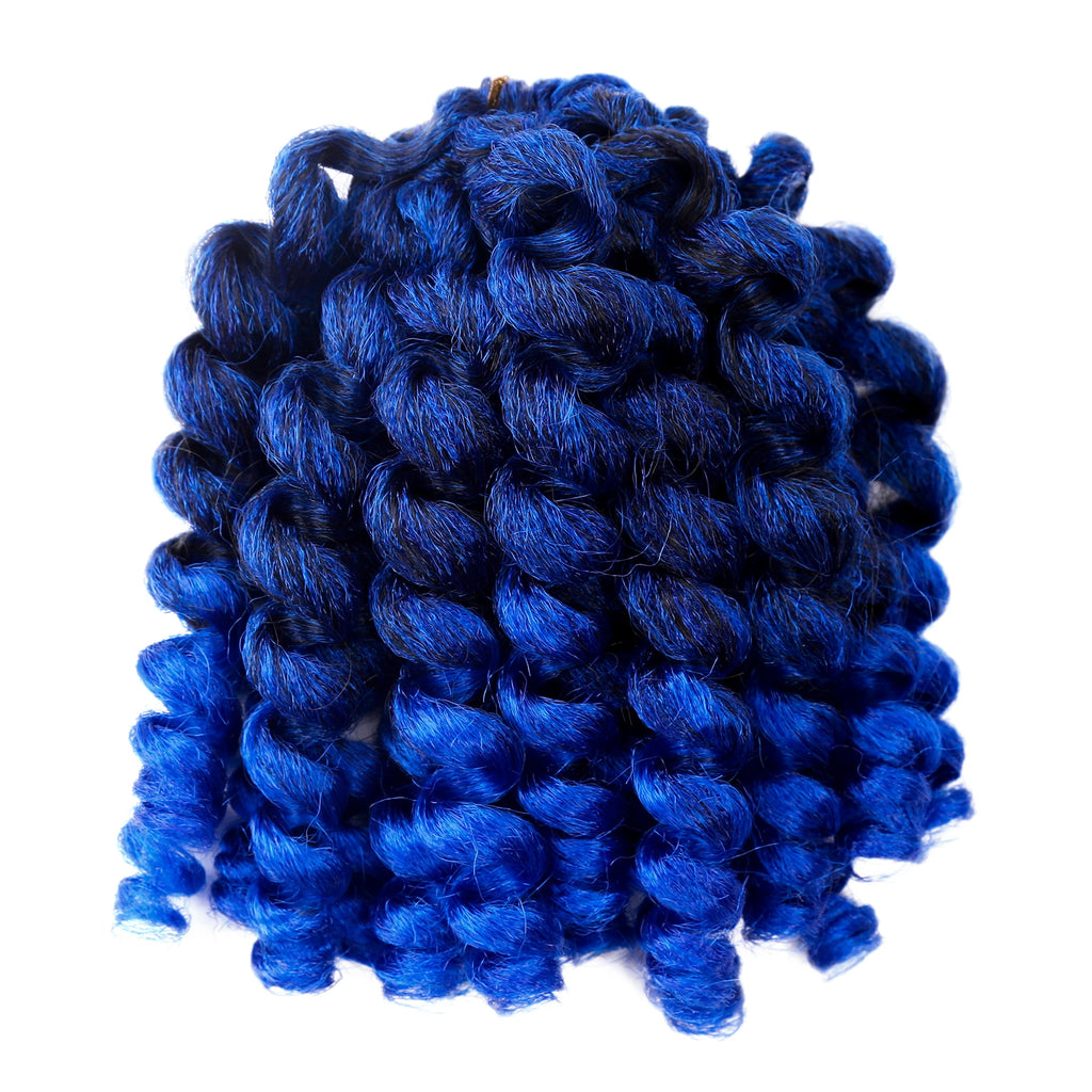 Synthetic Ombre Jumpy Wand Curl Crochet Braids Jamaican Bounce For Africa Braiding Hair Extensions Pre-Twisted For Black Women