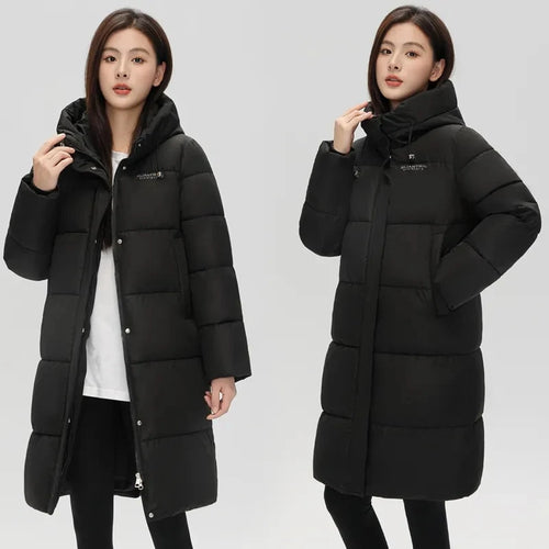 2025 New Long Winter Jacket Women Parkas Down Cotton Jackets Warm Hooded Outwear Female Thick Cold Snow Wear Coats Puffer Jacket