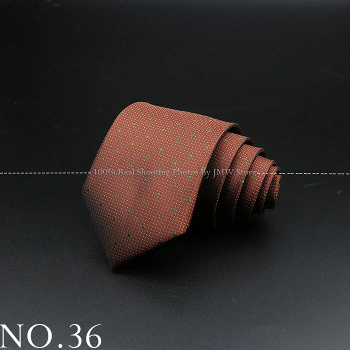 New Design Wedding Men Tie Brown Solid Striped Paisley Flower Neckties Men Business Dropshipping Groom Collar Accessories Gift