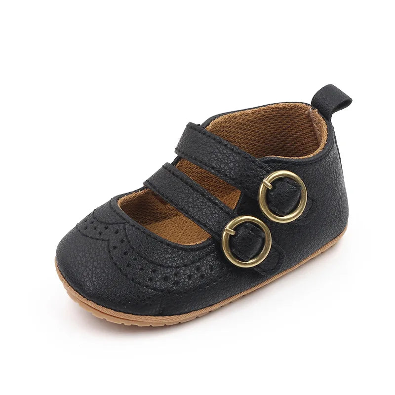 Baby Leather Shoe 2025Summer New Shallow Mouth Princess Shoe 0-12M Babys Shoes Soft Sole Anti Slip Baby Walking Shoes  Tennis