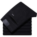 2024 New high-quality Fashion Casual Cotton Business Black  Denim Pants Male Trousers Men's Stretch Regular Fit Jeans