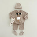 New Autumn Baby Boys Girls Clothing Set Toddler Casual Cotton Home Wear Ice Cream 2PCS Set Long- Sleeved Pants Children's Suits