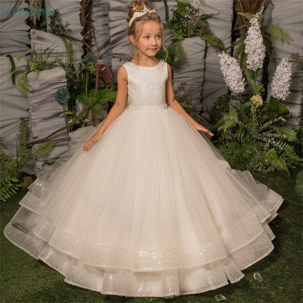Princess Lace Ball Gowns Dresses For Girls