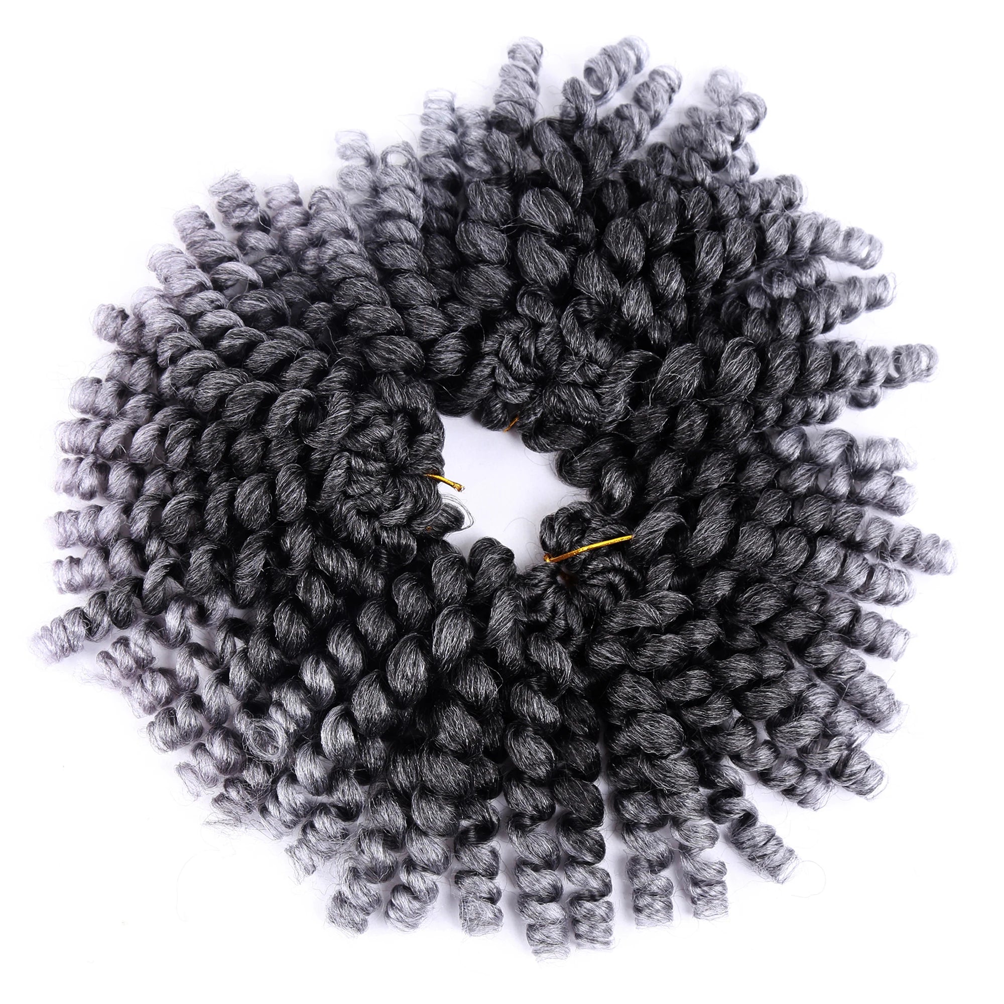 Synthetic Ombre Jumpy Wand Curl Crochet Braids Jamaican Bounce For Africa Braiding Hair Extensions Pre-Twisted For Black Women
