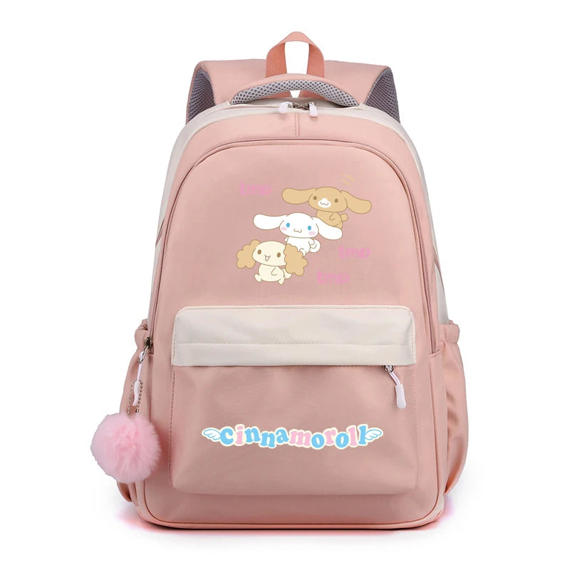 Cinnamoroll Backpack Children Girls Boy Sanrio Schoolbag Kawaii Student Back To School Rucksack Teen Kids Gift Women Travel Bags