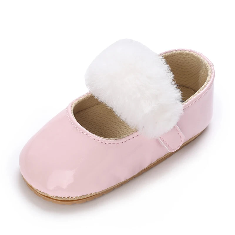 Cute White Lace Baby Girl Princess shoes  Baby Moccasins Moccs Shoes Bow Fringe Rubber Soled Non-slip Footwear Crib Shoes