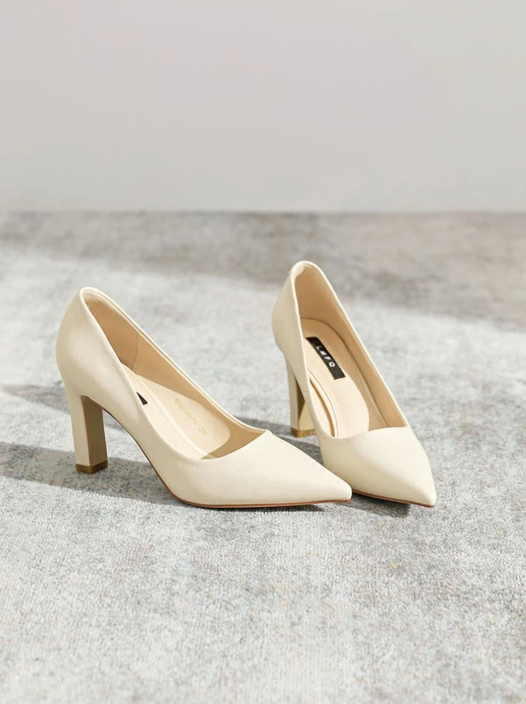 Sexy Shoes For Women Wedding Bride Shoe On Heeled Pumps Woman Black Pointed Toe High Heels 39 Young Casual Social Premium