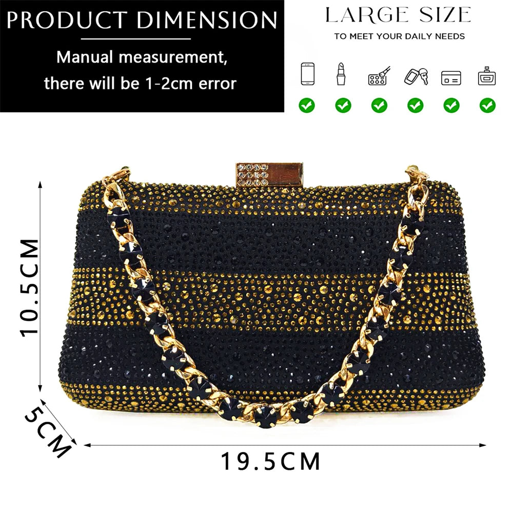 Venus Chan 2024 Hot Selling INS Pointed-Toe Luxury Style High Heels Sandal With Bag Set in Gold Color For Wedding Party Women