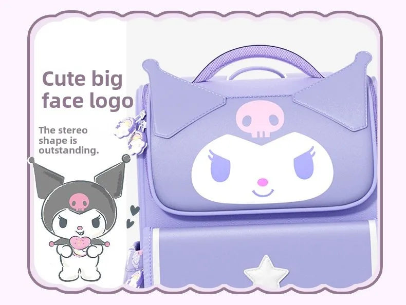 Cute Sanrio cartoon My Melody Kuromi Hello Kitty backpack Student large capacity spine protection and burden reduction backpack
