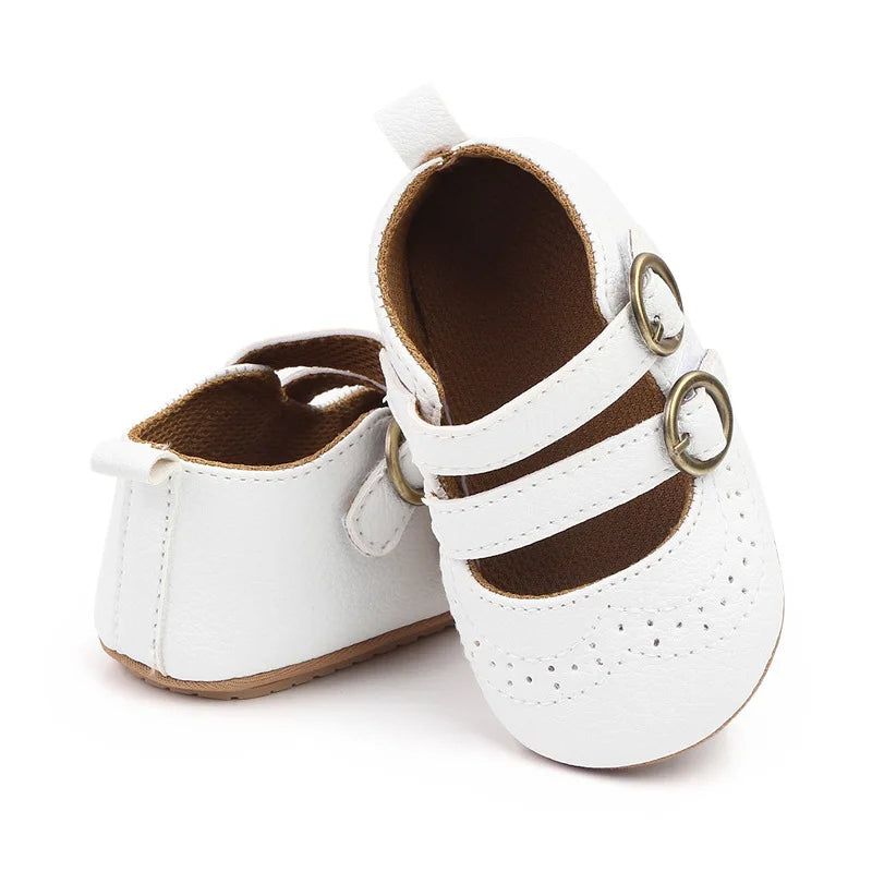 Baby Leather Shoe 2025Summer New Shallow Mouth Princess Shoe 0-12M Babys Shoes Soft Sole Anti Slip Baby Walking Shoes  Tennis