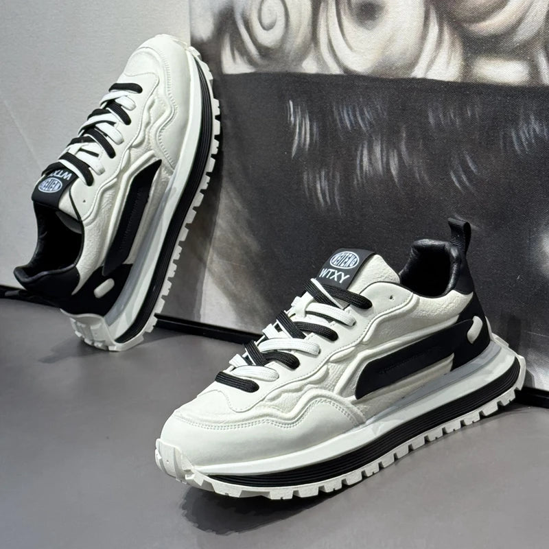 Men's Sneakers Shoes for Men Platform Sports Shoes Sports and Leisure Casual Sneaker Non-slip Fashion Wear-resistant Loafers