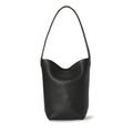 2025 New Leather Large Capacity Bucket Bag, Lychee Pattern, Cowhide, Commuting Tote Bag, Shoulder Bag, Hand-held Women's Bag