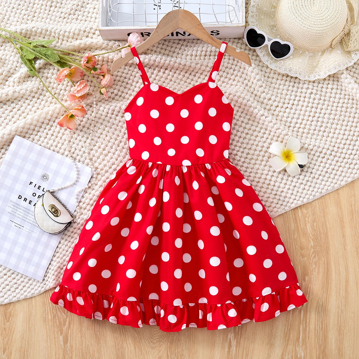 Sweet Girl Summer Full Printed Dress Daily Casual Vacation Beach Clothing 2-10Y Children Outfits Fashion Style Birthday Dress