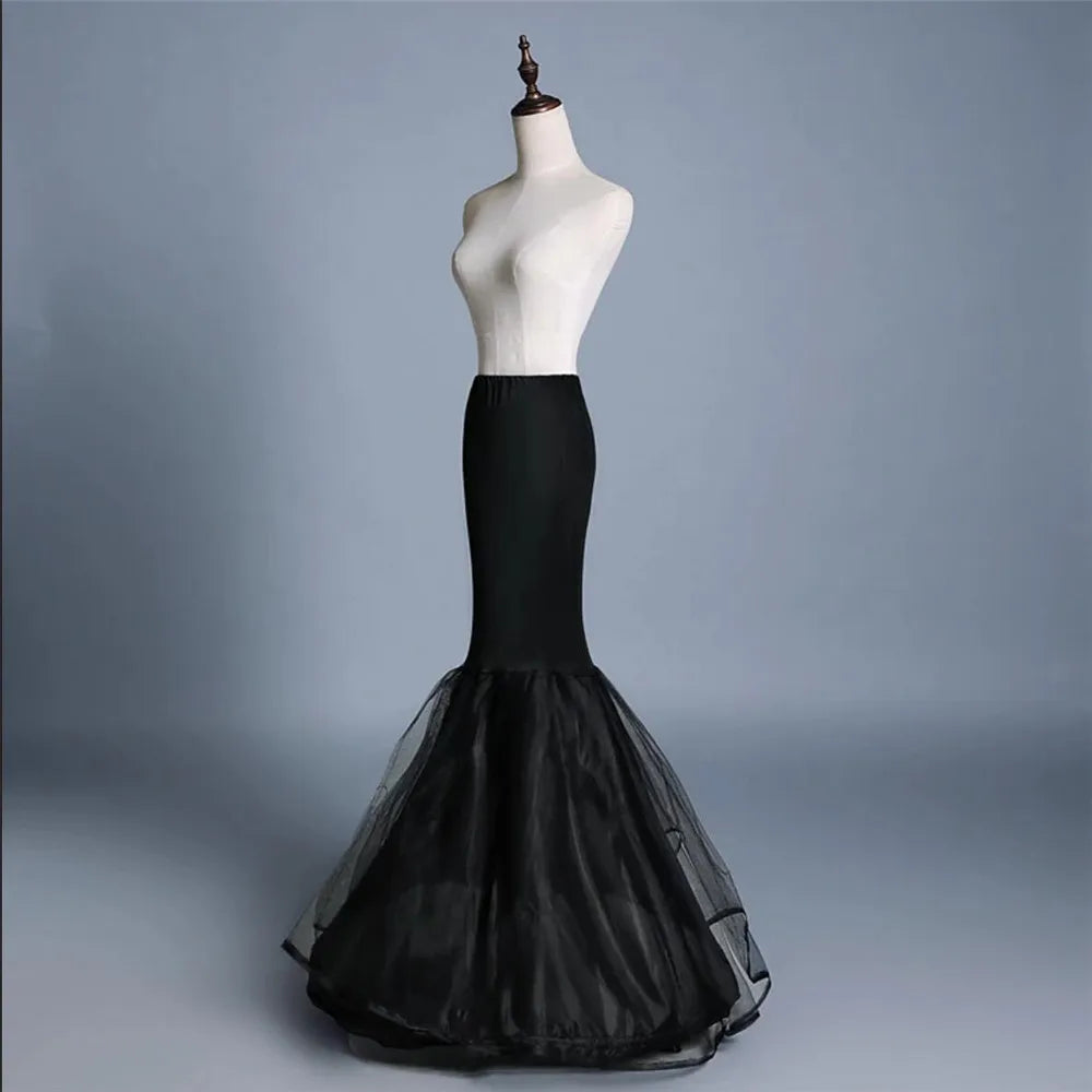 High Quality White 3 Hoops A- Line Petticoat Crinoline Slip Underskirt For Ball Gown Wedding Dress