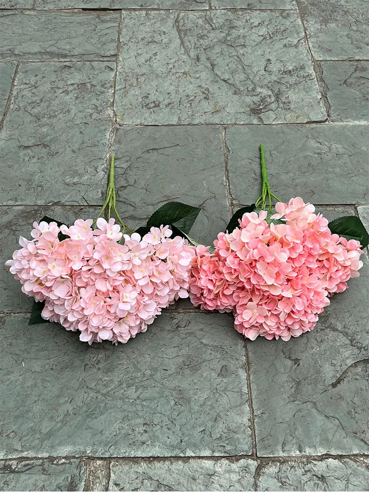 5 Heads Hydrangea Bouquet Silk Artificial Flowers for Party Wedding Living Room Decoration Accessories Home Decor Fake Flowers