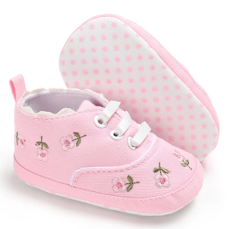 Spring and Autumn Women's Baby Casual Sports Shoes Soft Sole Anti slip Indoor and Outdoor Walking Shoes First Step Walking Shoes