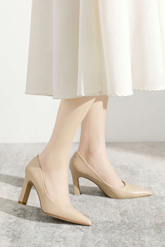 Sexy Shoes For Women Wedding Bride Shoe On Heeled Pumps Woman Black Pointed Toe High Heels 39 Young Casual Social Premium