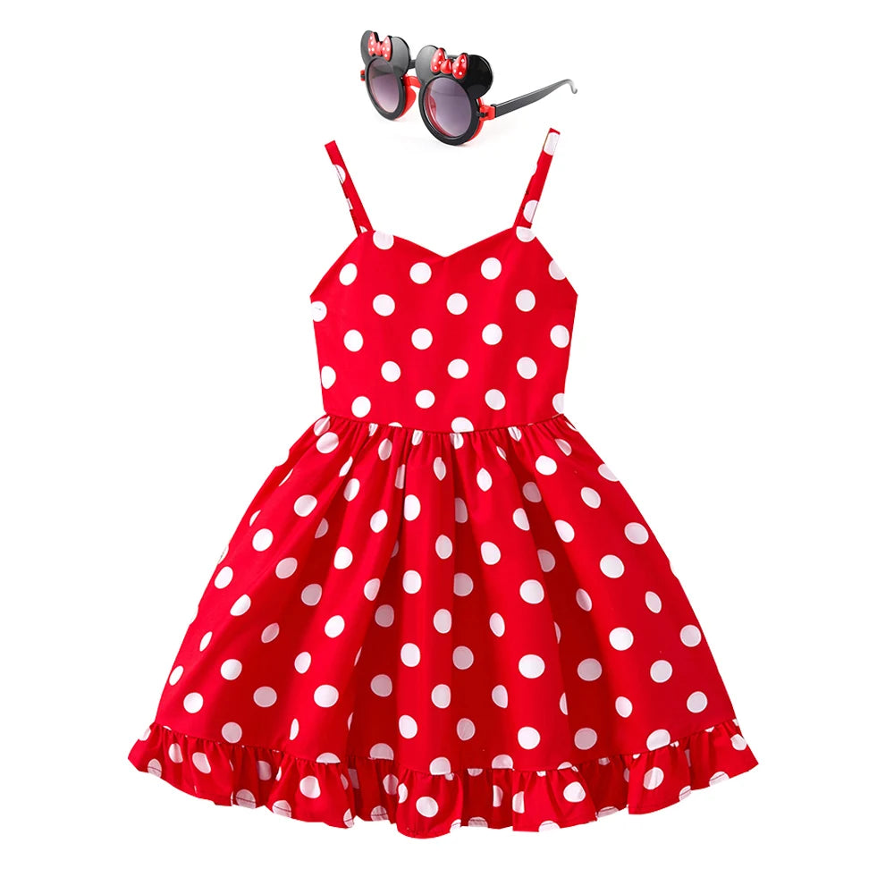 Sweet Girl Summer Full Printed Dress Daily Casual Vacation Beach Clothing 2-10Y Children Outfits Fashion Style Birthday Dress