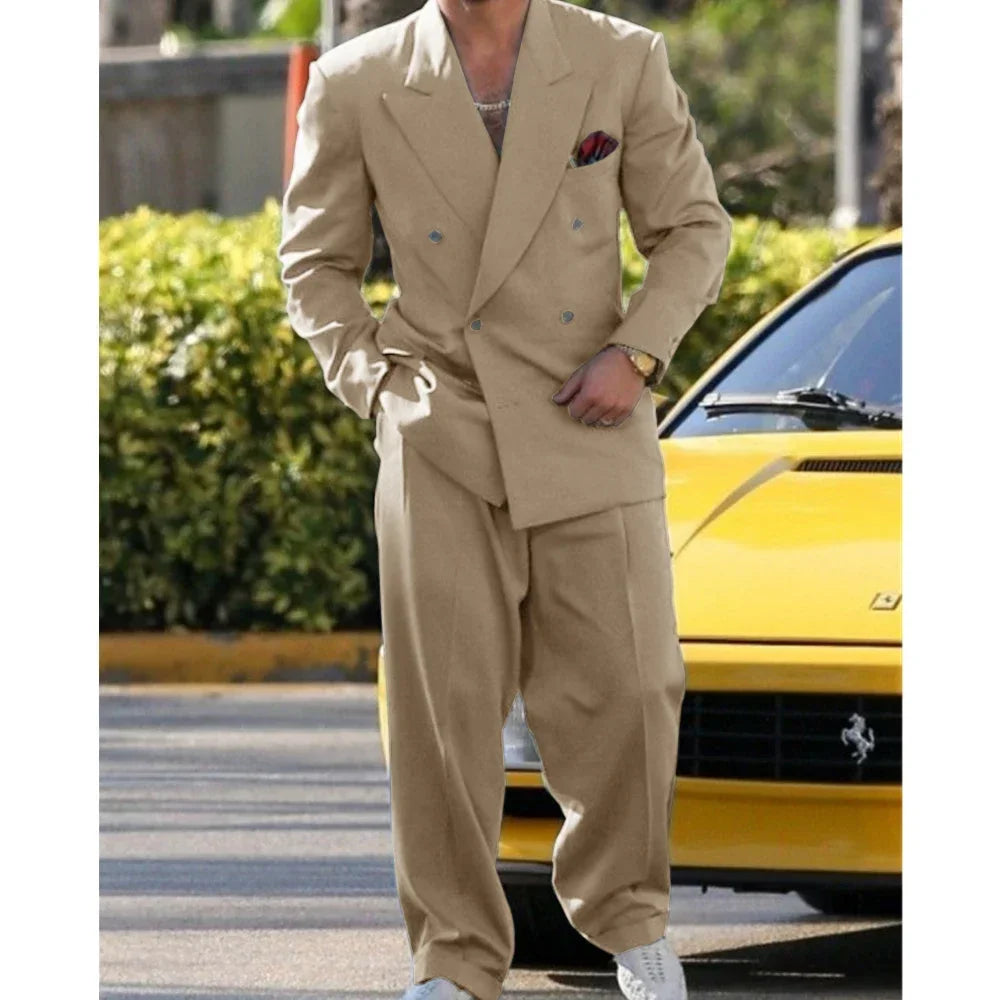 2024 Formal Suit for Men Wedding Luxury Fashion Suit Dress  2 Piece Modern Men's Suits Men Clothing Terno Masculino Completo