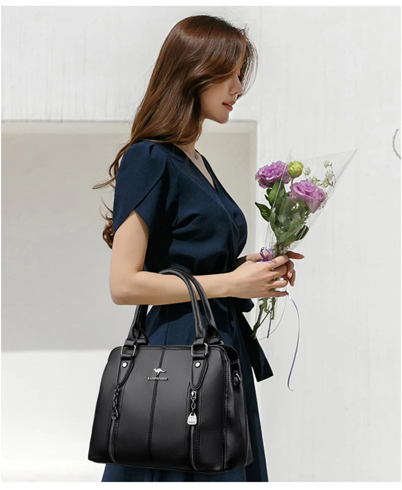 Luxury Handbags Woman Bags Designer Big Shoulder Bags for Women's 2024 Trendy Large Capacity Ladies Leather Hand Casual Tote Bag