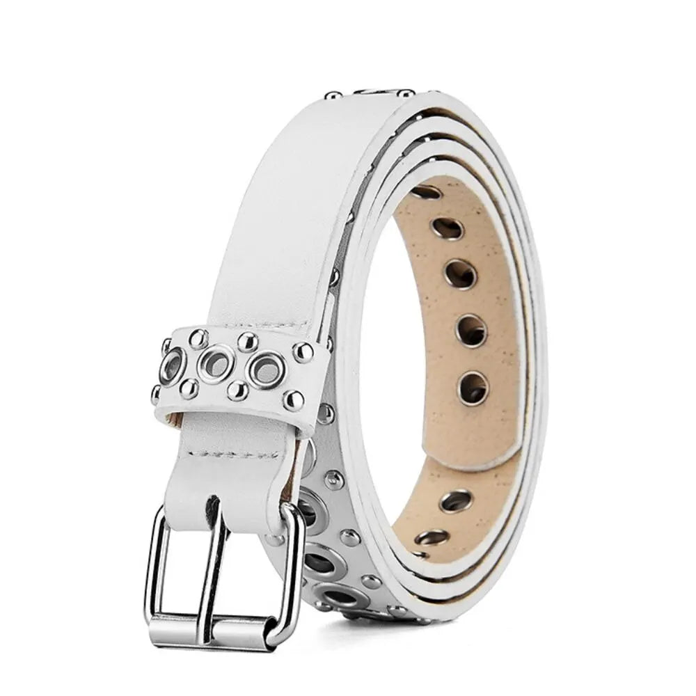 Women's Belt Fashionable Rivet Thin Belt Personalized Needle Buckle Belt Street Trend Punk HipHop Style Y2K Belt With Jeans Belt