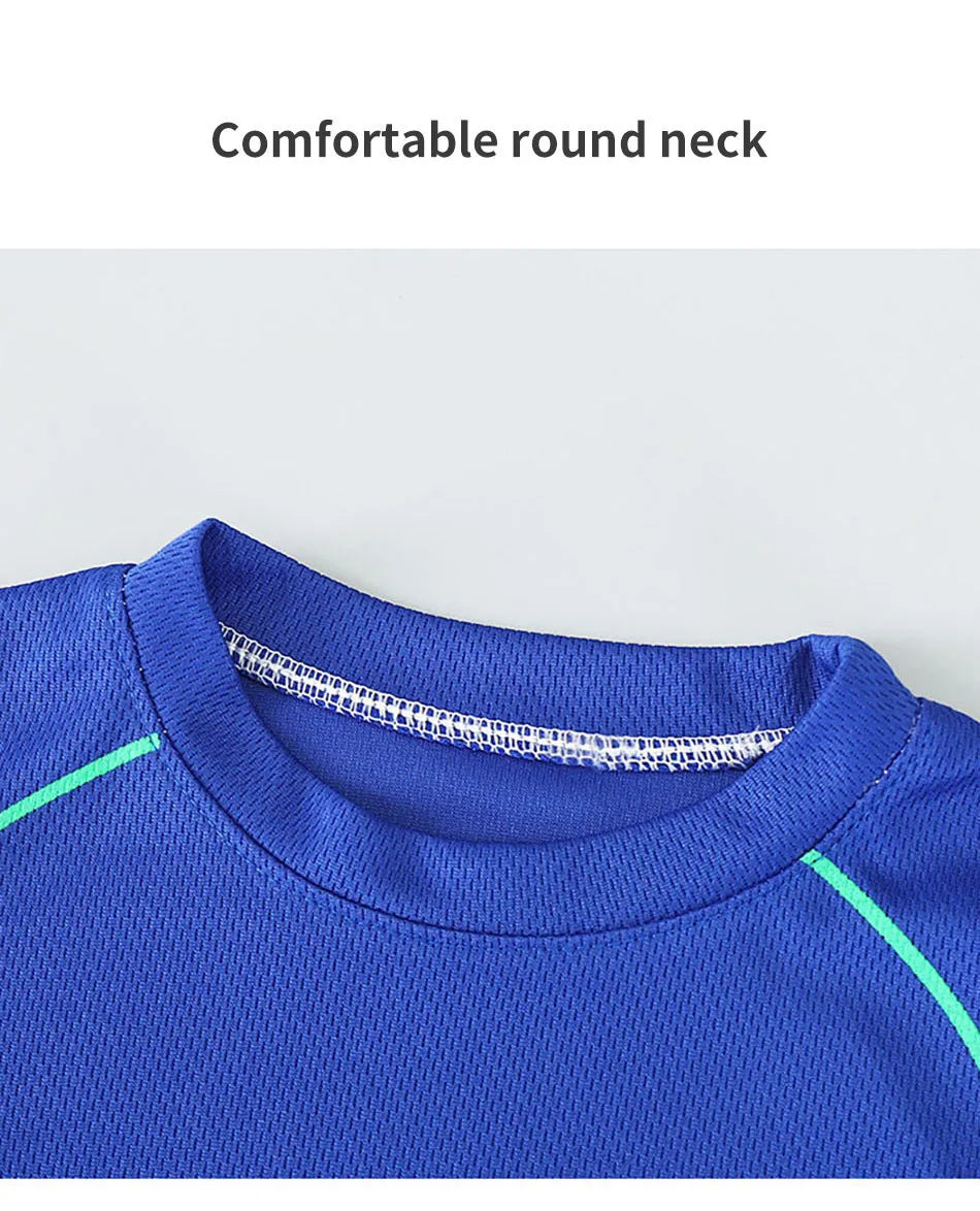 Summer Children Clothing Sports Sets Boys Girls Unisex Short Sleeve and Shorts Two Piece Suit Teenager Casual Outfits Tracksuits