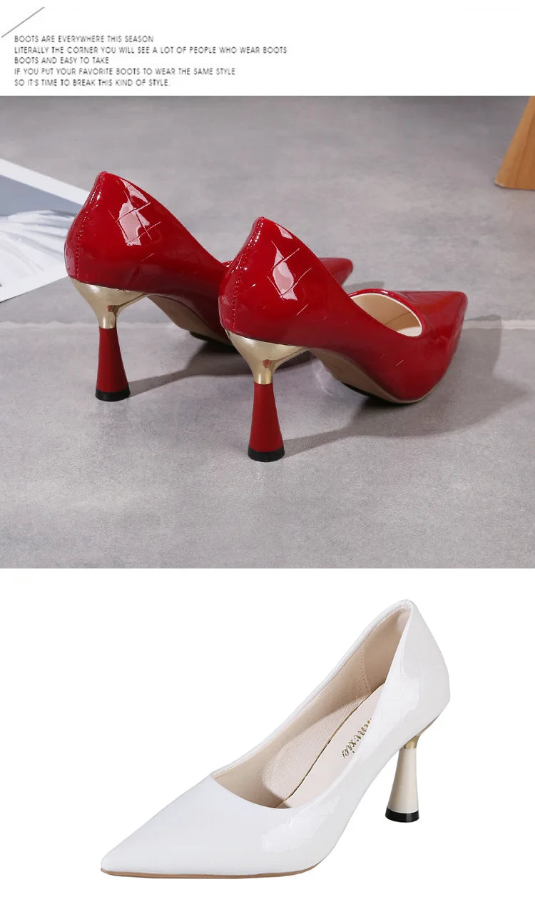 Fashion Oversize Shoes Plaid Classic Casual High Heels New Pattern Embossed In Autumn and Winter 2024 Pumps Women Shoes