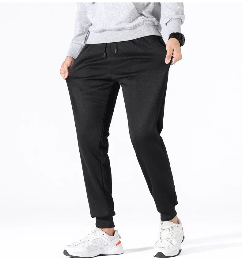 Winter Thickened Fleece-Lined Casual Pants Men's Loose-Fit Sweatpants Trendy Youth Sweatpants Bunched Feet Pants Casual Pants