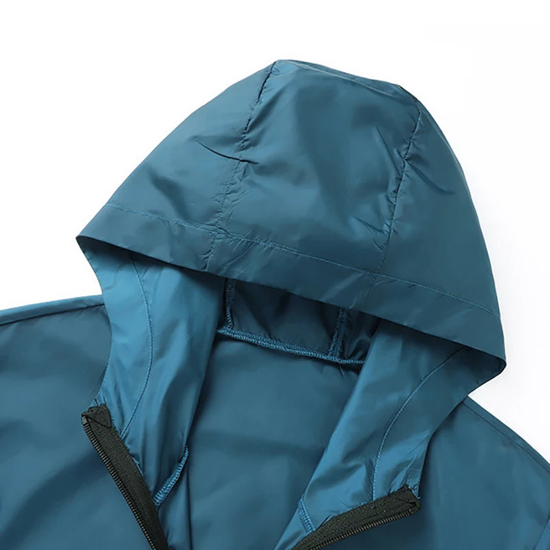 Men's Jacket Summer Sun Protection UPF50+ High-End Waterproof Thin Jacket Hooded Breathable Lightweight Outdoors Fishing Jacket