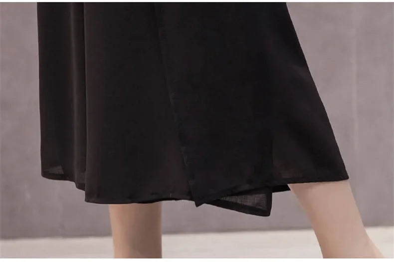 2024 Side Split Shorts Skirt Women's Summer Sweet Slim Chiffon Capris Skirts Female Korean Style Split Tulle Skirt Pants