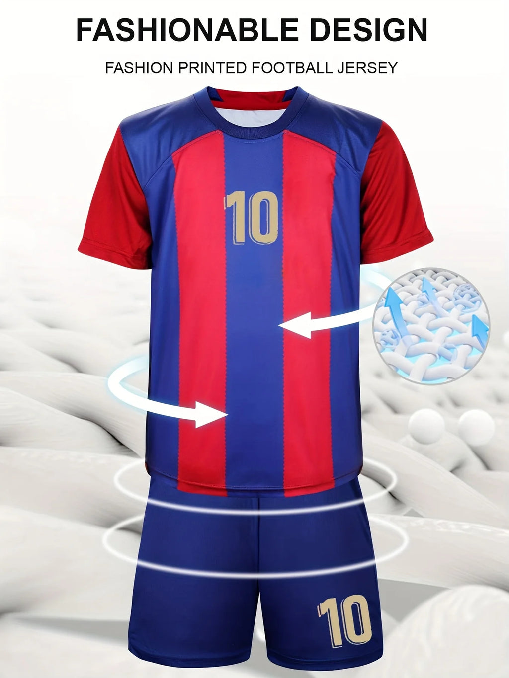 2025 Summer new children's set Retro jersey T-shirt Blazer Children's casual short sleeve T-shirt HD 3D printed breathable set
