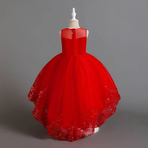 A train skirt Girl'S Sleeveless dresses  Tails Show dress Princess dress