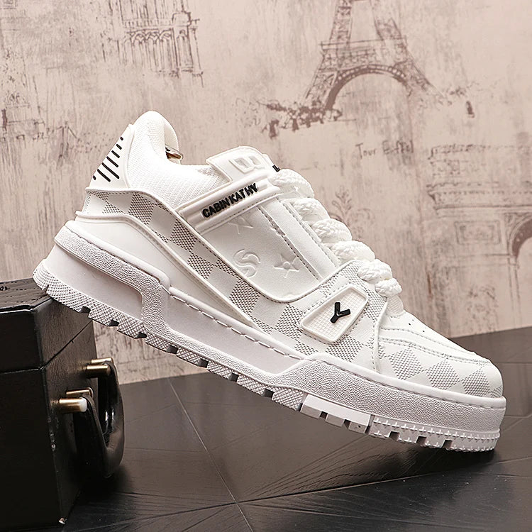 2025 New Men Outdoor Flat Classic Blue Sports Shoes Lace Up Skateboard Board Shoe Walking White Leisure Running Sneakers