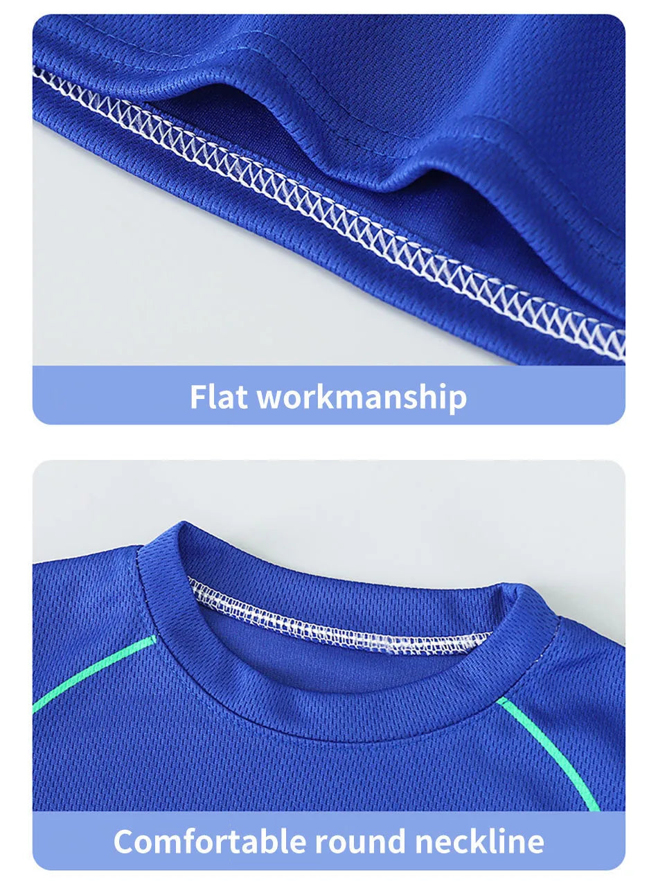 Summer Children Clothing Sports Sets Boys Girls Unisex Short Sleeve and Shorts Two Piece Suit Teenager Casual Outfits Tracksuits